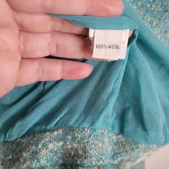 Marc Jacobs womens speckled blue wool tweed blazer jacket size 6 - Picture 6 of 11